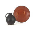 Small redware ovoid jug