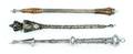 Three silver Torah pointers