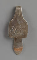 Reading Pennsylvania bright cut silver chatelaine clip early 19th c