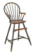 Pennsylvania Windsor bowback childs highchair ca 1790