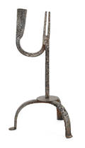 Wrought iron rush light late 18th c