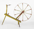 Large painted spinning wheel
