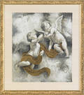 Pair of lithographs depicting cherubs