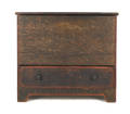 New England painted pine blanket chest ca 1810