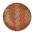Redware plate 19th c