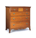 Pennsylvania Federal cherry and maple chest of drawers ca 1810