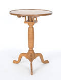 Tiger maple candlestand late 19th c