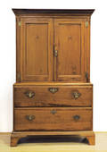 Pennsylvania Chippendale cherry linen press ca 1800