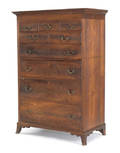 Pennsylvania Hepplewhite walnut tall chest of drawers ca 1820