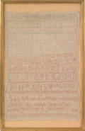 New York silk on linen sampler dated  1834