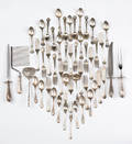 Group of sterling silver and plated flatware