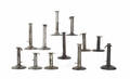 Twelve tin hogscraper candlesticks