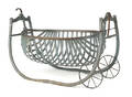 Carved wooden portable field cradle 19th c