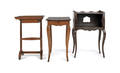 Three Continental end tables