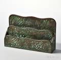 Tiffany Studios Pinecone Pattern Letter Holder
