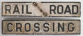 Cast iron railroad Crossing sign