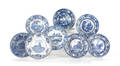 Group of blue and white porcelain