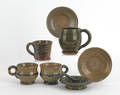Seven pieces of Stahl redware dated between