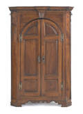 George III mahogany corner cupboard ca 1760