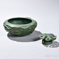 Art Pottery Bowl with Flower Frog
