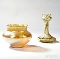 Two Art Nouveaustyle Vases in the Manner of Loetz