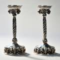 Pair of Mexican Silver Candlesticks