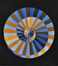 Victor Vasarely HungarianFrench 19061997 Abstract Spiral with Blue and Orange