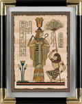 Two Egyptian papyrus paintings