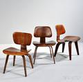 Three Early Charles Eames LCW Chairs