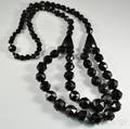 Victorian Doublestrand Jet Bead Necklace