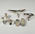 Group of Georg Jensen Sterling Silver Abstract Jewelry