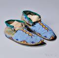 Blackfeet Beaded Hide Mans Moccasins