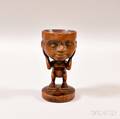 African Figural Wood Cup