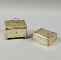 Two Monogrammed Silver Boxes