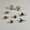 Four Pairs of Gemset Insect Earrings