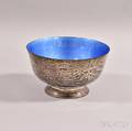 Towle Sterling Silver and Blue Enamel Reverestyle Bowl