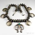 Navajo Mercury Head Dime and Liberty Half Dollar Necklace