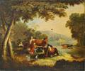 AngloAmerican School 19th Century Landscape with Cows