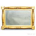 Federal Gilt Splitbaluster Overmantel Mirror