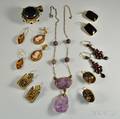 Group of Victorian Hardstone and Gemstone Jewelry
