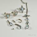 Group of Aquamarine and Diamond Jewelry