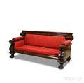 Late Classical Carved Mahogany Sofa