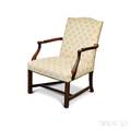 George IIIstyle Carved Mahogany Lolling Chair