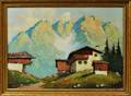 Continental School 20th Century Alpine Chalets in Summer