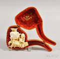 Carved Meerschaum Pipe in Case