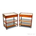 Pair of Beacon Hill Collection Hardwood Marbletop Stands