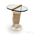 Midcentury Modern Glass and Lucite End Table