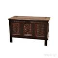 Colonial Revival Carved Oak Chest