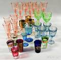 Group of Pressed and Art Glass Tableware Items