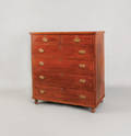 American Hepplewhite inlaid pine chest of drawers